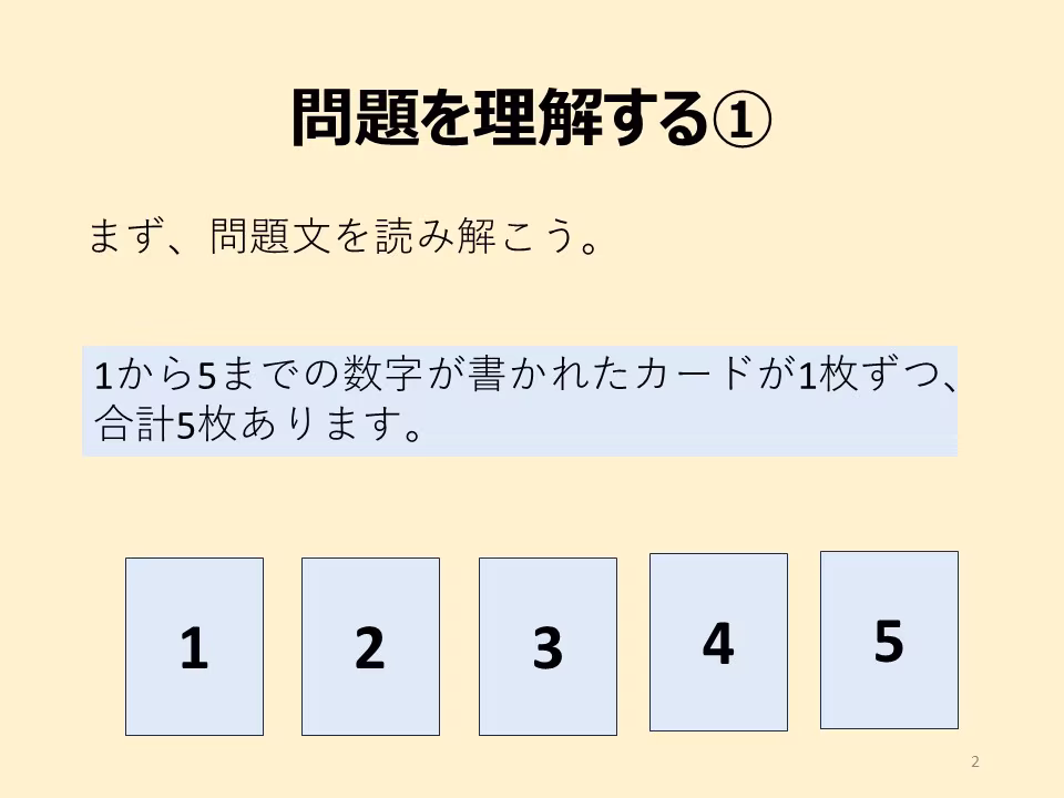 問題文を理解するために絵を描いてみましょう。